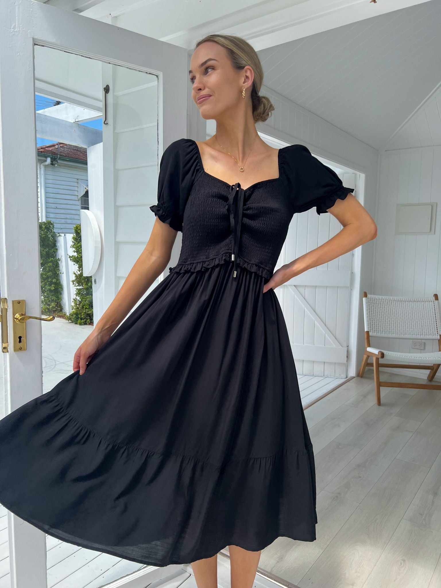 boho dress black Lana Black Boho Maxi Dress Ready to Ship
