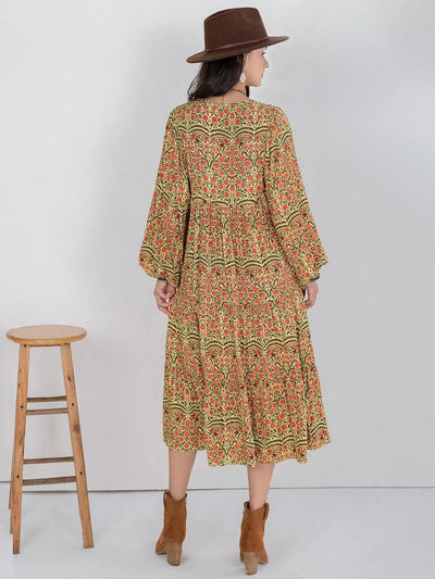 Boho Midi Dress Amber