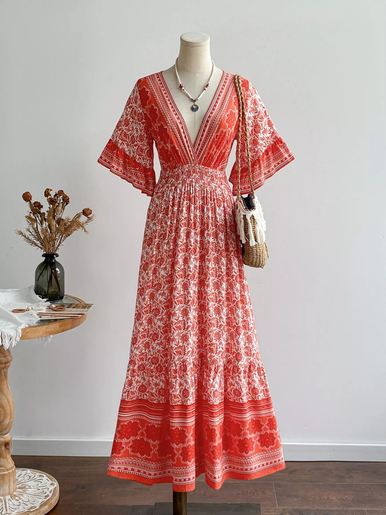 Boho Midi Dress Carmelita