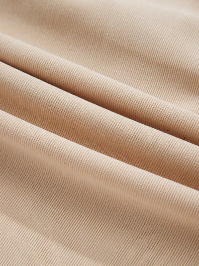 Corduroy Half Button Collared Long Sleeve Mini Dress