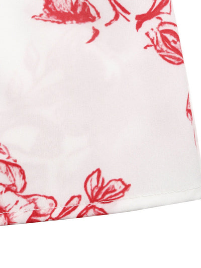 Floral Print Tie Strap Maxi Dress