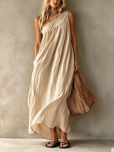 Full Size One-Shoulder Maxi Dress Plus Size