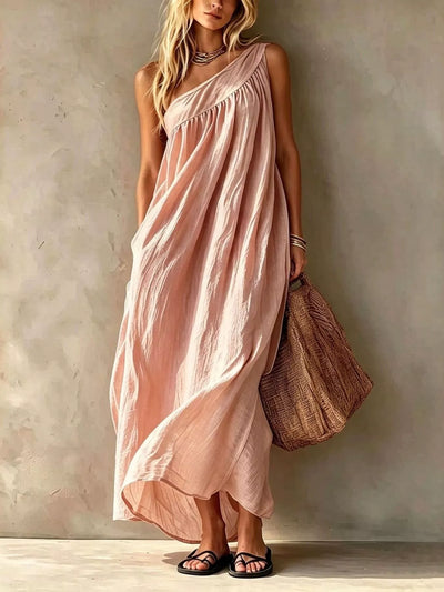 Full Size One-Shoulder Maxi Dress Plus Size