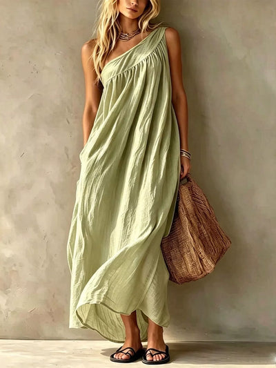 Full Size One-Shoulder Maxi Dress Plus Size