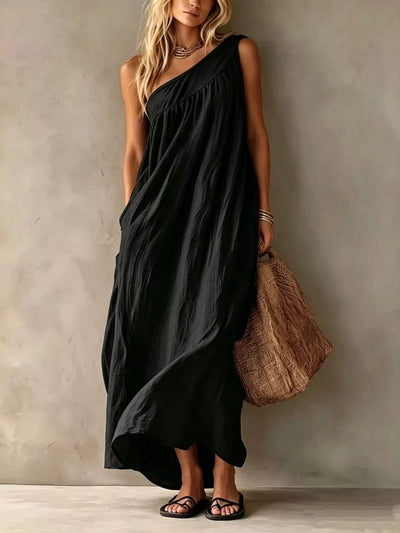 Full Size One-Shoulder Maxi Dress Plus Size