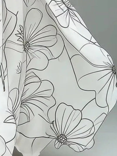 Halter Neck Printed Flowy Maxi Dress