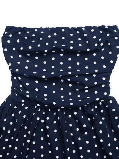 Polka Dot Tube A-Line Dress