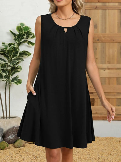 Round Neck Sleeveless Dress