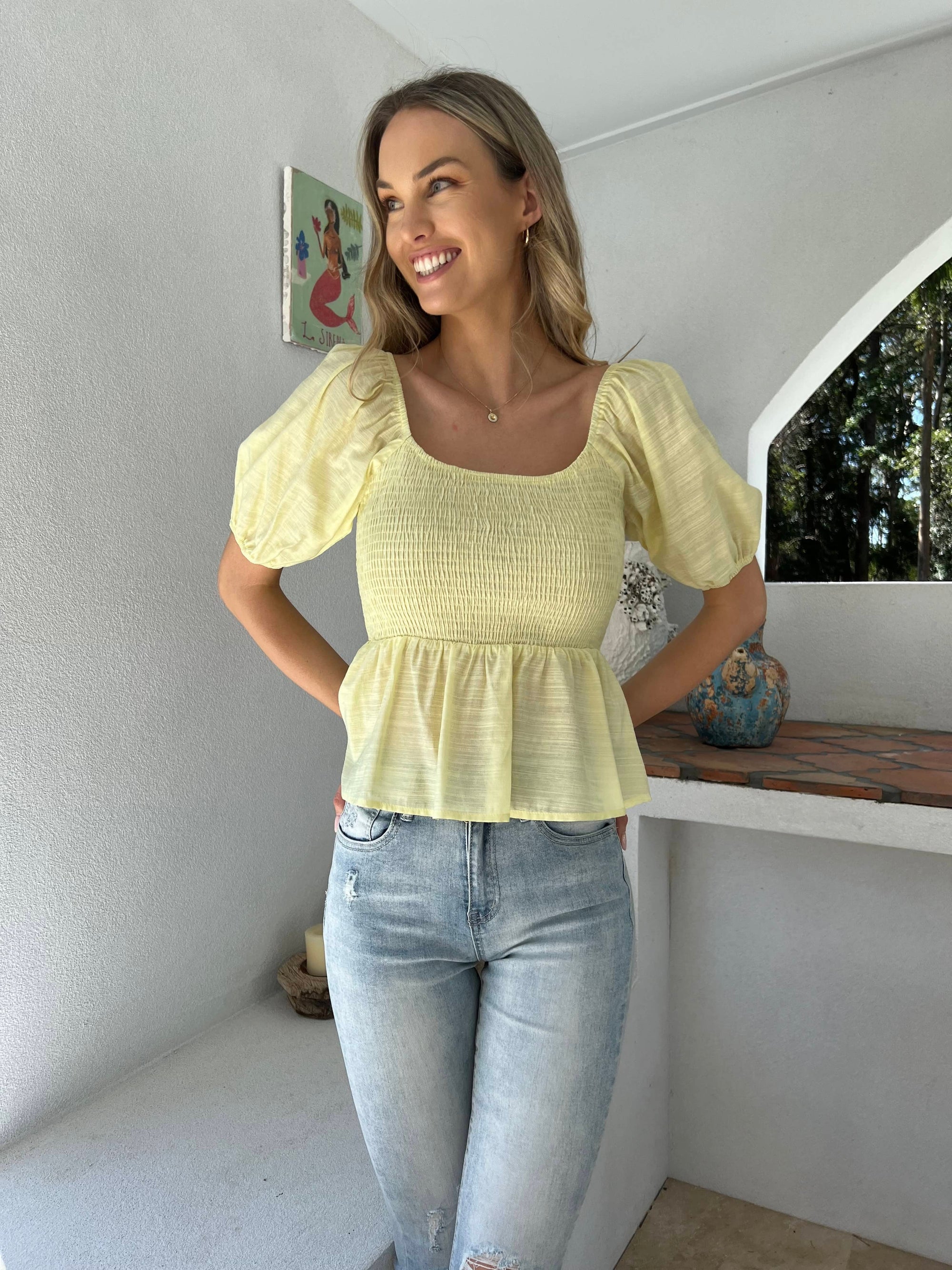 Miranda Blouse - Lemon