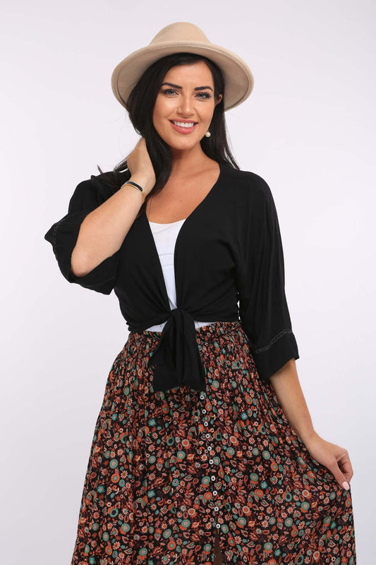 Wrap Blouse - Black